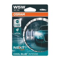 2825CBN-02B - OSRAM, Σετ Λάμπες Cool Blue intense Next Gen 12V 5W T10 ακάλυκες W2.1x9.5d 4000K