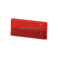 8RA004412-021 - HELLA, Αντανακλαστικό ορθογώνιο 70x31.5mm αυτοκόλλητο κόκκινο