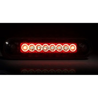 FT-073C-LED-LONG-DARK - FRISTOM, Φανάρι όγκου Led κόκκινο 12-36V dark version, μακρύ