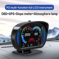 P2 - AUTOSPARK, HUD - Οθόνη LCD - διαγνωστικό - ενδείξεις παραμέτρων OBD II + GPS + Κλισιόμετρο