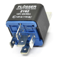 2162 - FLOSSER, Ρελέ 12V 5 επαφές 20/30A διπλής ενεργειας τύπου Α